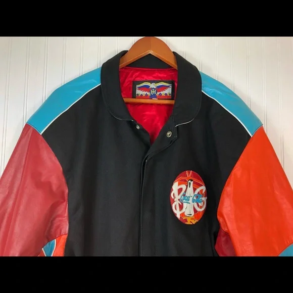 Jeff Hamilton Men's MulticolorVintage Coca Cola TV Jacket Sz XL